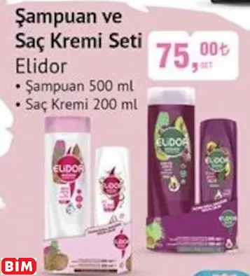 ELİDOR  ŞAMPUAN VE SAÇ KREMİ SETİ